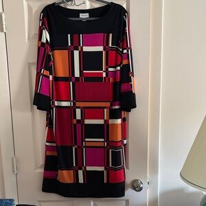 Avenue Women's Long Sleeve Dress - Black, Red, Pink,